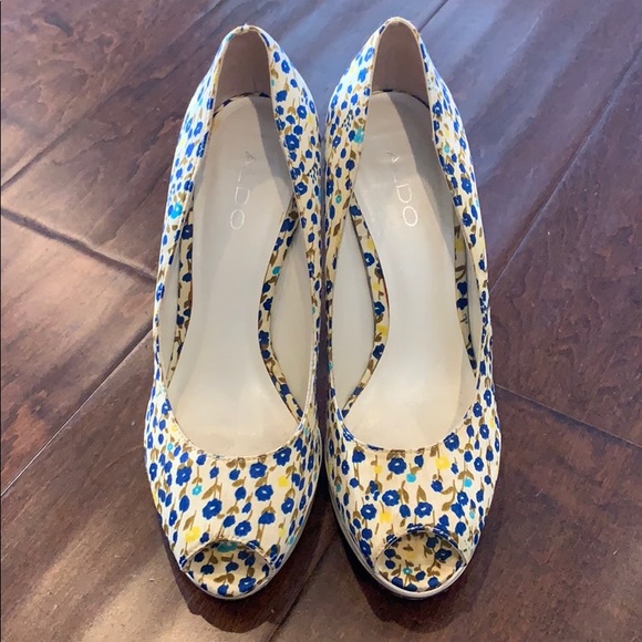 Aldo “Fandriana” Satin Peep Toe Heel - sz 9.5 - Picture 3 of 4